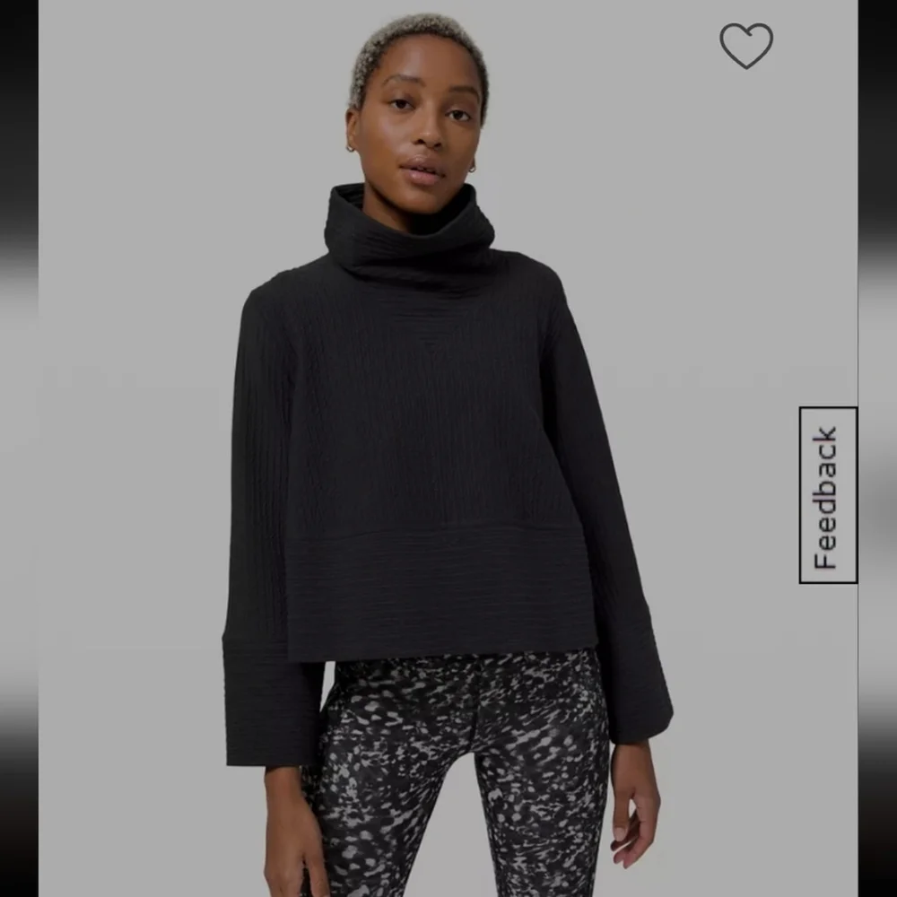 LULULEMON ATHLETICA WOMEN'S Oversized Textured Funnel-Neck Pullover SIZE 6